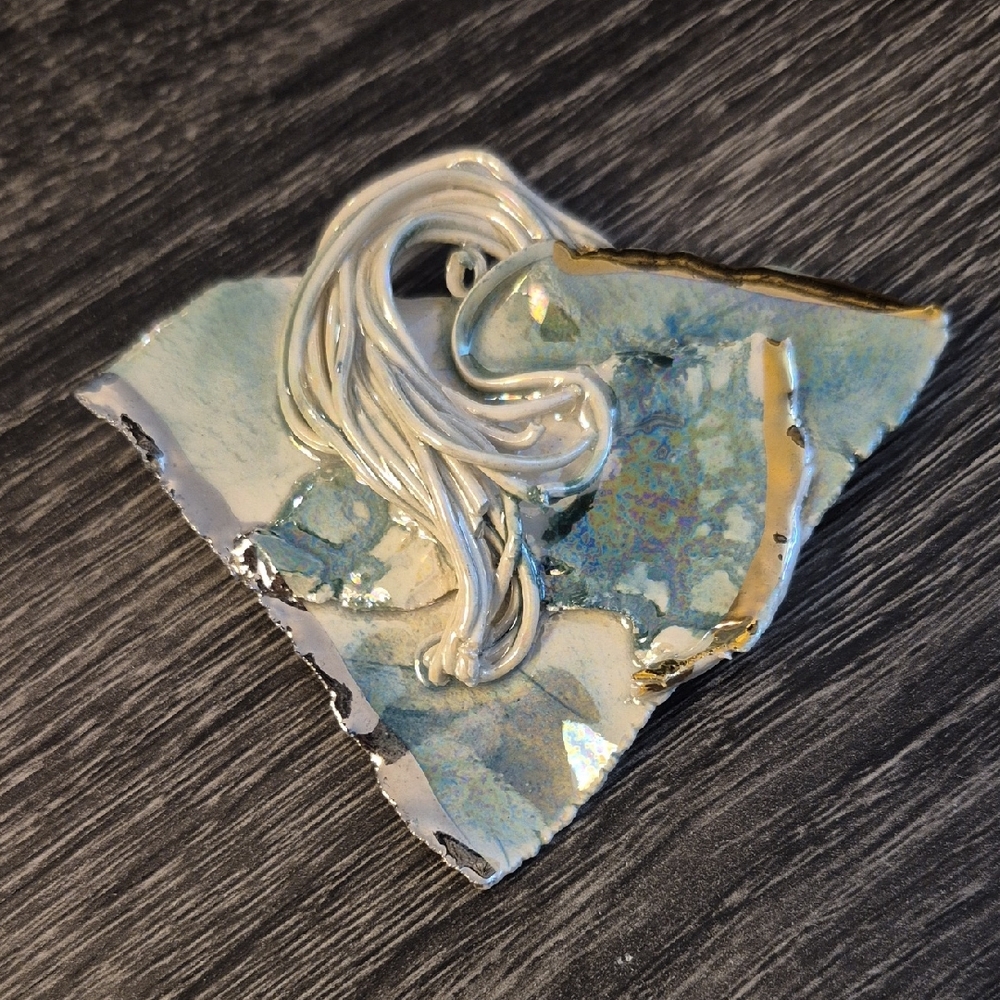 Amy Lacombe Vintage Booch Handmade Abstract Iridescent Ceramic 1988